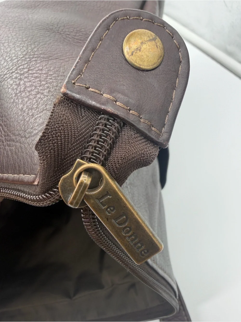 Men’s Leather Briefcase Tote in Dark Brown - Classic Carry